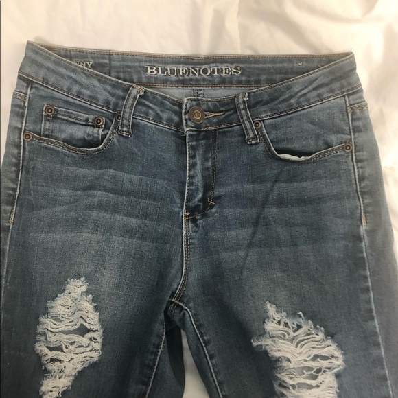 Bluenotes Ripped Skinny Jeans Size 27 - Picture 3 of 4